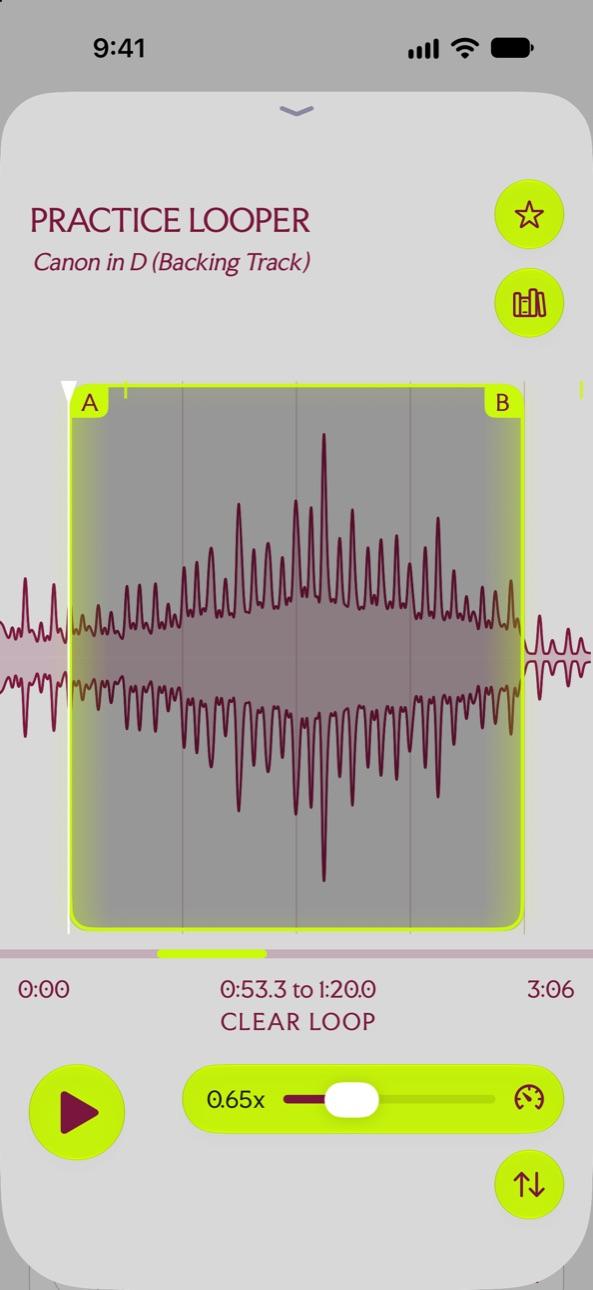 Canon in D looping at 0.65x speed