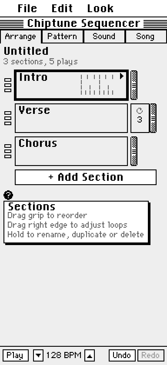 The pixel desktop look with a tip on the Arrange screen